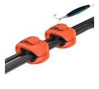 Duvcoywae Clips pour Canne À Pêche | Équipement De Pêche Portable Démontable | 2 Pièces Clips Fixes pour Canne à de Rive,pour Rive Terre Kayak Lac Rivière à la Traîne Bateau Quai