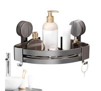 Duvcoywae Coin de Support de Douche, Organisateur de Coin de Douche | Étagères de d'angle avec Ventouse - Support Mural d'étagère de d'angle étanche sans perçage, Panier à Savon Peu