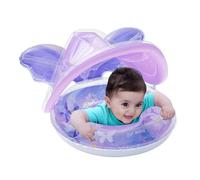 Duvcoywae Flotteur de Piscine pour Bébé avec Canopée,Radeaux de Protection Solaire pour Bébé avec Toit - Chaise d'eau en Forme De Papillon, Matelas Flottant pour Détente Et Jeux Aquatiques en