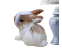 Duvcoywae Lapin Simulation | Lapins en Peluche Mignons et Réalistes,Animal en Peluche Bunny Simulation - pour Pâques Baby Shower Jardin Féerique Bureau Table de Chevet Étagère Cheminée Meuble TV