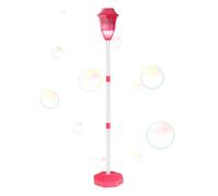 Duvcoywae Machine À Bulles Automatique, Machine À Bulles sur Pied, Garden Bubble Torch with Light and Music, Distributeur Automatique De Bulle Colorées, Rouge