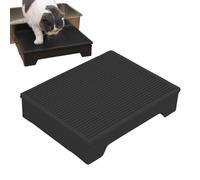 Duvcoywae Marche pour Litière - Escabeau Surélevé,Marche Escalier Anti-Traçage à Hauteur Réglable et Grille Filtrante pour Appartement Balcon Séjour Intérieur Extérieur