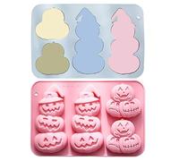Duvcoywae Moule À, Anti-adhésif Moule 3D 2 Pièces, Outil en Silicone pour Préparations Automnales et Thanksgiving : Cupcakes Chocolat Biscuits Crêpes Muffins Bonbons Glacés