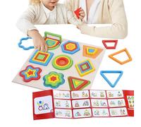 Duvcoywae Puzzles Couleurs pour Enfant - Blocs De Puzzle en Bois - Activités Géométriques pour Le Développement L'Éducation Et L'Apprentissage | Éducation Maternelle et Jardin d'
