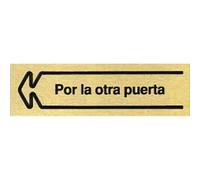 Duver Plaque Aluminium Or 150x45 Porte Gauche P.Otr.Puerta