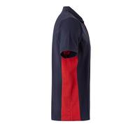 DUVER Polo bicolor 105504 - Manches courtes en piqué (60% coton, 40% polyester) - Taille L - Couleurs Marine et Rouge