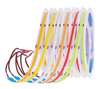 DUVERT LED Bande COB Flexible haute densité, 12V 320 leds, lumière linéaire, led ruban avec adésif pour maison décoration, blanc chaud/froid, rouge, bleu, vert (0.5m, Rouge)