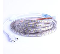 DUVERT Ruban à LED, Bande LED 2M, Lumineux Bandeau Led 220v, 5050 IP65 Etanche Bande Strip Led, Blanc Chaud (2)