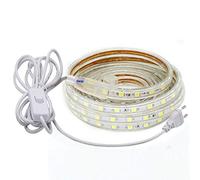 DUVERT Ruban à LED, Ruban LED Etanche, Lumineux Bandeau Led 220v, 5050 IP65 Etanche Bande Strip Led, blanc chaud (3m)