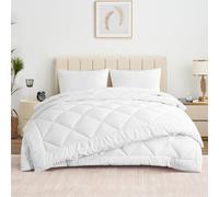Duvet 135 X 200 Cm 4 Seasons-3 In 1 Summer Duvet 150 G/M² + Mid-Season 300 G/M² = Temperate Warm Winter With Press Stud Buttons,Single 135 X 200 Cm