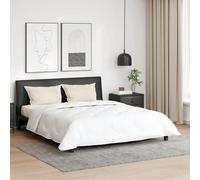 Duvet avec coussins Argyle 3 pcs Blanc 200 x 220 cm Microfibre
