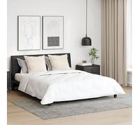 Duvet avec coussins Argyle 3 pcs Blanc 200 x 220 cm Microfibre