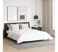 Duvet avec coussins Argyle 3 pcs Blanc 200 x 220 cm Microfibre