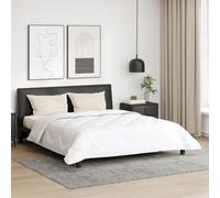 Duvet avec coussins Argyle 3 pcs Blanc 200 x 220 cm Microfibre