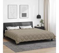 VIDAXL Couette d'hiver 220 x 200 cm Gris clair Microfibre matelassée - Oeko-Tex
