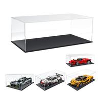 DuvinDD 3mm Vitrine Acrylique pour Lego McLaren P1 42172,Voiture 1/8 | Vitrine pour Collection Compatible avec LEGO Ferrari SP3 42143,Boîte d’Exposition Anti-Poussière avec Socle Noir,60×30×20cm