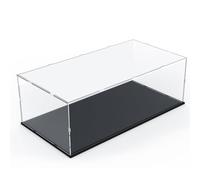 DuvinDD Vitrine Acrylique pour Lego Ferrari SP3 pour McLaren P1 pour Porsche 911- 60 x 30 x 20 cm Boîte Transparente Anti-poussière avec Base Noire Vitrine pour Lego Technic Cars Series