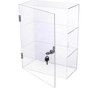 DuvinDD Vitrine en Acrylique à 3 étagères avec Serrure et clés, Vitrine pour Couteaux de Collection - 30 x 15 x 40 cm - Vitrine verrouillable Ne Nécessite Aucun Assemblage