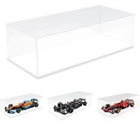 DuvinDD Vitrine en acrylique pour Lego 71756 Marineur d'eau pour Lego F1 Mercedes Ferrari Red Bull - 65 x 35 x 20 cm - Boîte de protection contre la poussière transparente avec socle blanc - Vitrine