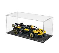 DuvinDD Vitrine en Acrylique pour LEGO Bugatti pour LEGO Koenigsegg 42173 pour LEGO Lamborghini 42161 pour LEGO Fast and Furious 42204 - 35x14x16 cm-Vitrine Transparente Anti-poussière avec Socle Noir