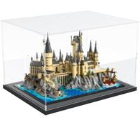 DuvinDD Vitrine en acrylique pour Lego Himeji Castle 21060 et Poudlard Castle 76419, Planets Lego 42179 - 40 x 30 x 25 cm - Boîte de protection contre la poussière transparente avec socle noir
