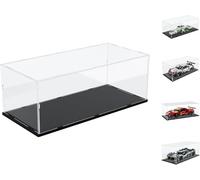 DuvinDD Vitrine en Acrylique pour Lego Technic - Peugeot 42156 / Porsche 911 42096 - 55 x 25 x 20 cm - Transparente Anti-poussière avec Socle Noir