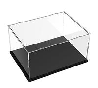 DuvinDD Vitrine Transparente en Acrylique pour Collection Lego Friends Serie TV 21319 pour Machine a ecrire- Base Noire 30x40x20 cm - Protection Contre la Poussière pour Collectionneurs de Maquettes