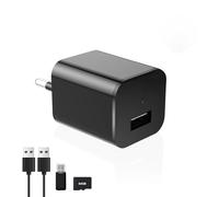 DUVIX Caméra Espion Chargeur USB 1080P sans WiFi Détection Mouvement SD 64GB Intérieur