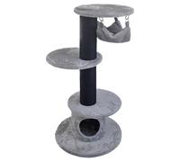 Duvo+ Arbre À Chat Giorgia Gris/Noir Pour Chats, 60x60x120 Cm, Avec Hamac