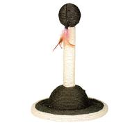 Duvo+ Arbre À Chat Globe Gris/Blanc 43 Cm Pour Chats Avec Boules Et Plume