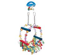 Duvo+ Balancoire Pour Oiseaux 32Cm Avec Perles Et Hamac Pour Oiseaux Multicolore