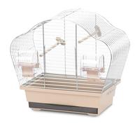 Duvo+ Cage À Oiseaux Natural Beta Mini Mokka/Zinc 36,5x20x34 Cm Pour Canaris