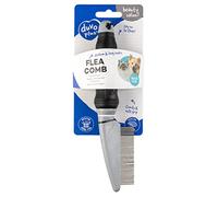 duvoplus, Peigne Anti-puces 42 pins Noir/Gris, Retire Les puces et Oeufs du Pelage, Convient à Tous Les Chiens et Chats, Dents rotatives et arrondies, Manche Confortable