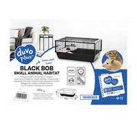 Duvo+ Enclos Pour Rongeurs Black Bob Noir 78x48x36cm Avec Accessoires
