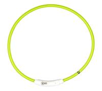 Duvo+ Flash Light Anneau USB Nylon Vert pour Chiens - Clignotant & Permanent