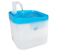 Duvo+ Fontaine Bleu/Blanc 1,8l pour Chiens - Calme, Filtré, 16,5 CM