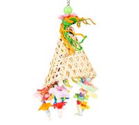 Duvo+ Jouet Oiseau Fourrage Bambuskegel 13x13x33cm Coloré Mineralsterne
