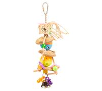 Duvo+ Jouet Oiseau Noix de Coco Avec Cloches 27, 5x7x7cm pour Tous Les Oiseaux