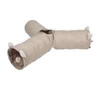 Duvo+ Jouet Pour Chat Tunnel De Jeu Labyrinthe Cozette Beige 25x25x85 Cm