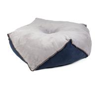 Duvo+ Lit Pour Chien Duotex Eco Rond 115x115cm Bleu/Grey Antidérapant Lavable