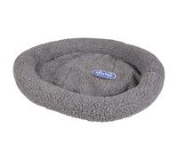 Duvo+ Lit Pour Chien En Peau De Mouton Ovale Gris 50x35cm Doux Et Lavable