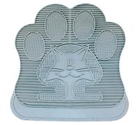Duvo+ Litière pour Chat Mat Caoutchouc Gris 49x34 CM, Hygiène & Lavable
