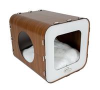 Duvo+ Maison pour chat MDF Blanche | 33,5x40x34cm