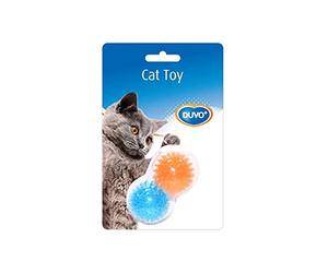 DUVO+ TPR Assortiment Balle en Forme Hérisson pour Chat 2 Pièces