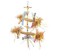 Duvo+ XL-Hamac À Oiseaux Jouet 43,2x30,5 Cm Avec Perles Et Décor