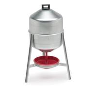 Duvo+ Abreuvoir réservoir pour poules et volailles métal galvanisé 30 L sur pieds à l'unité