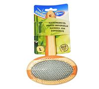 duvoplus, Bamboo Brosse Universelle large 19,5x12cm, Supprime les poils excédentaires et Noeuds, Poignée ergonomique confectionnée en bambou écologique, pour poils épais, longs ou frisés
