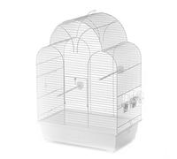 duvoplus, Cage Sonia 45x28x63cm Blanc/Blanc, Oiseaux, Blanc/Blanc, Oiseaux
