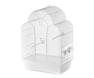 duvoplus, Cage Sonia 45x28x63cm Blanc/Blanc, Oiseaux, Blanc/Blanc, Oiseaux