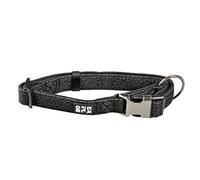 duvoplus, Collier en Nylon Réflecting GA mme City NY, Taille S 20-35 cm/15 mm Noir, pour Chien Actif, Utilisation Facile, Idéal pour Une Exploration Urbaine Durant la journée et en soirée